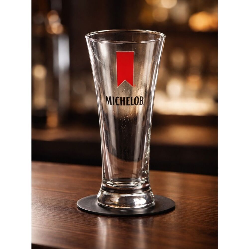 EUC  Michelob 10 oz Tall Beer Glass Novelty Logo Glass